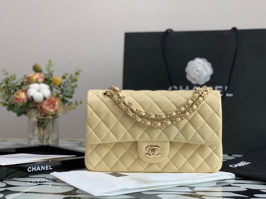 Chanel Classic Double Flap Quilted Medium Beige Clair