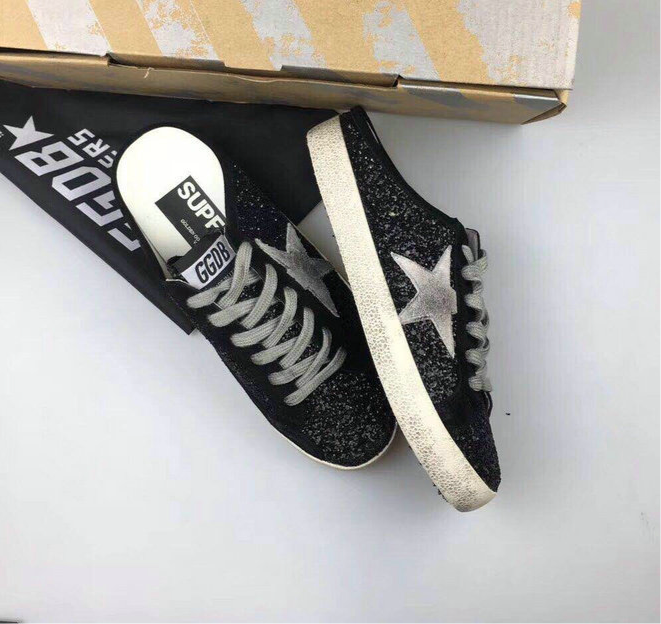 SLIP ON GOLDEN GOOSE GGDB SUPER STAR BLACK