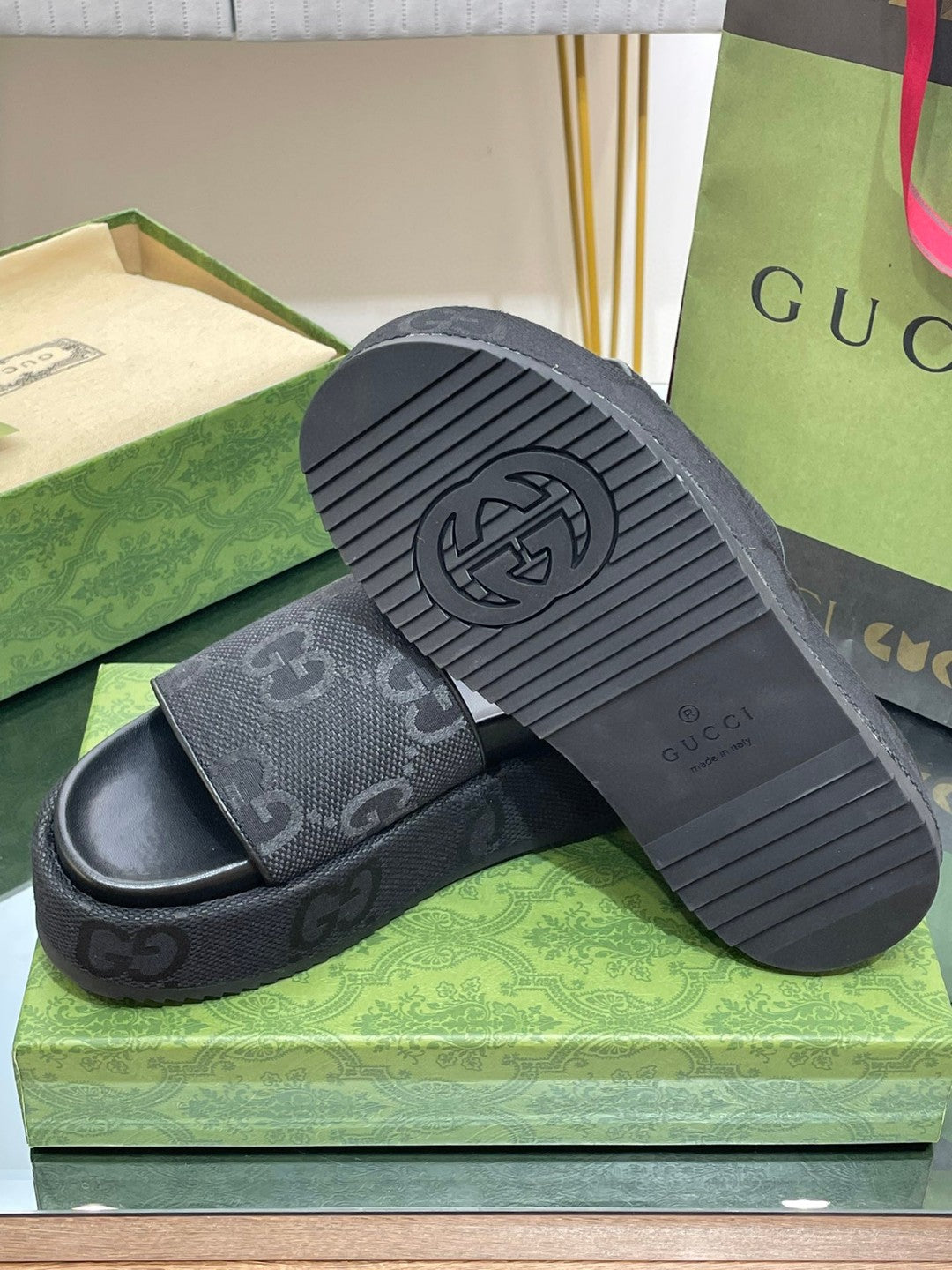 Gucci Angelina Platform Sandal Black