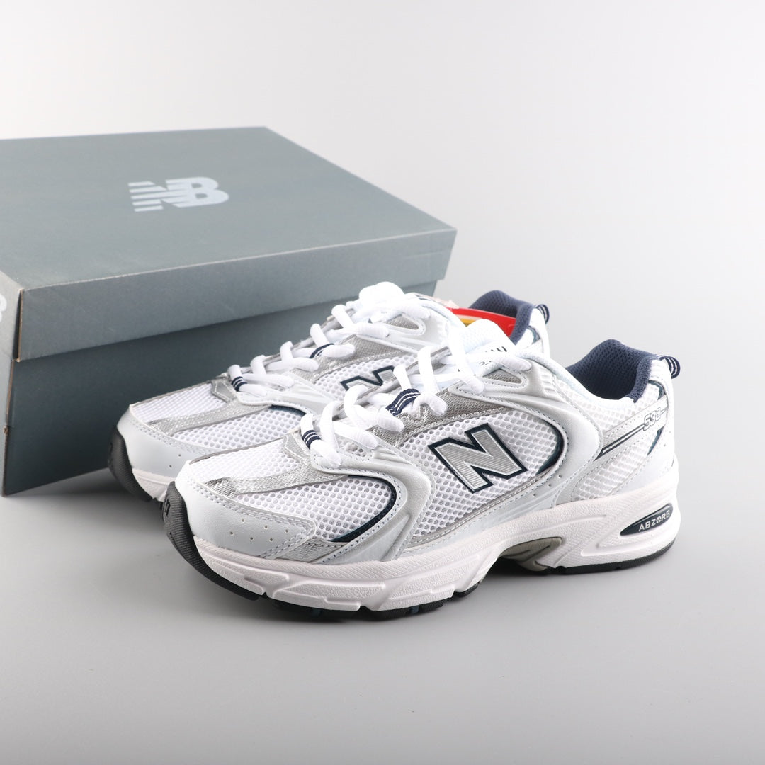 New Balance 530 White Silver Navy