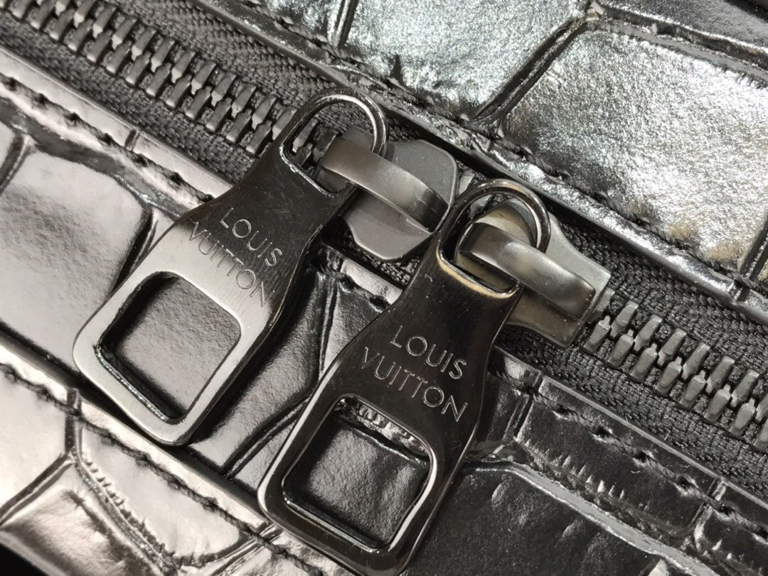 Lv Alligator Mini Soft Trunk Black