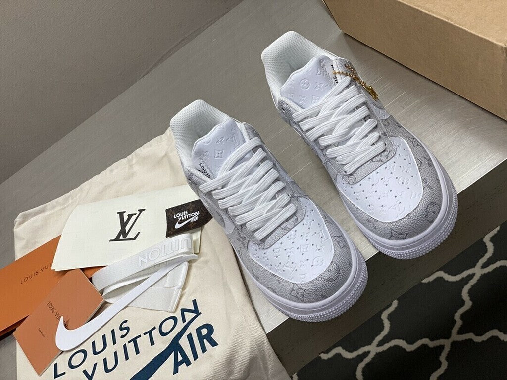 Nike Air Force 1 Low Louis Vuitton Branco Cinza