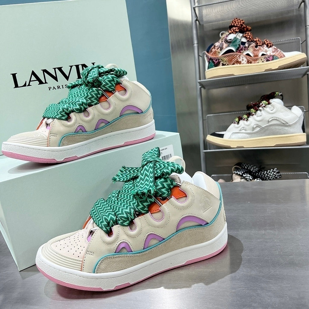 Lanvin Curb Sneaker Beige Pink