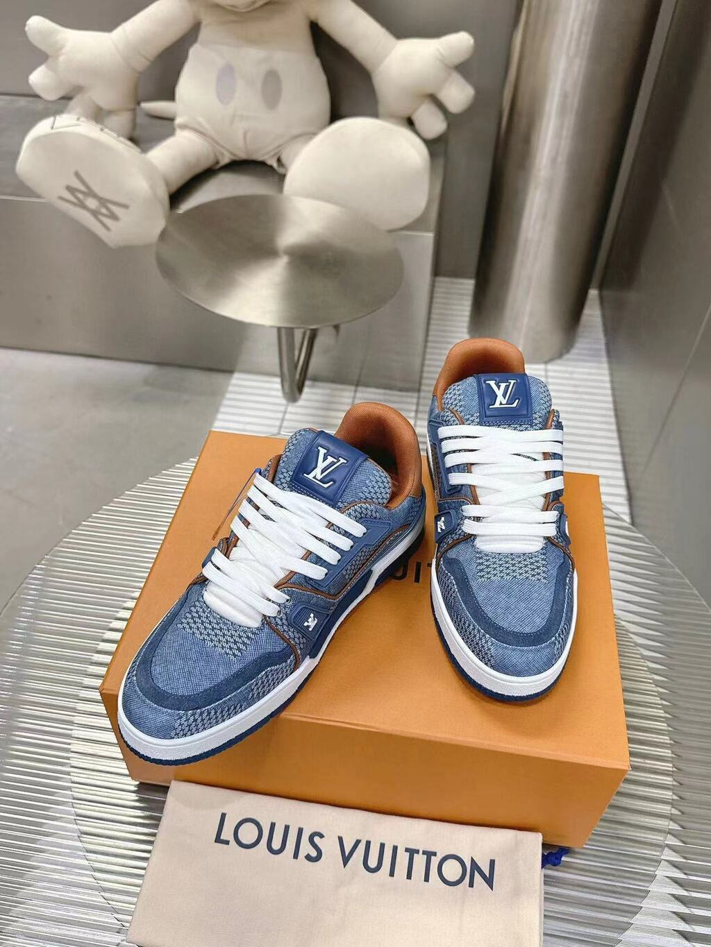 LV Trainer Blue Damier 3D Denim