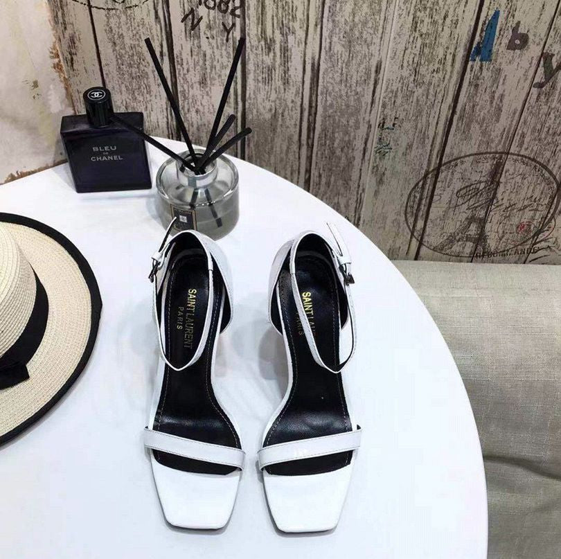 Saint Laurent Opyum Sandal White Black