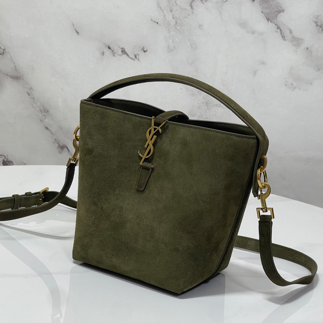 Bolsa Saint Laurent Le 37 Suede Green