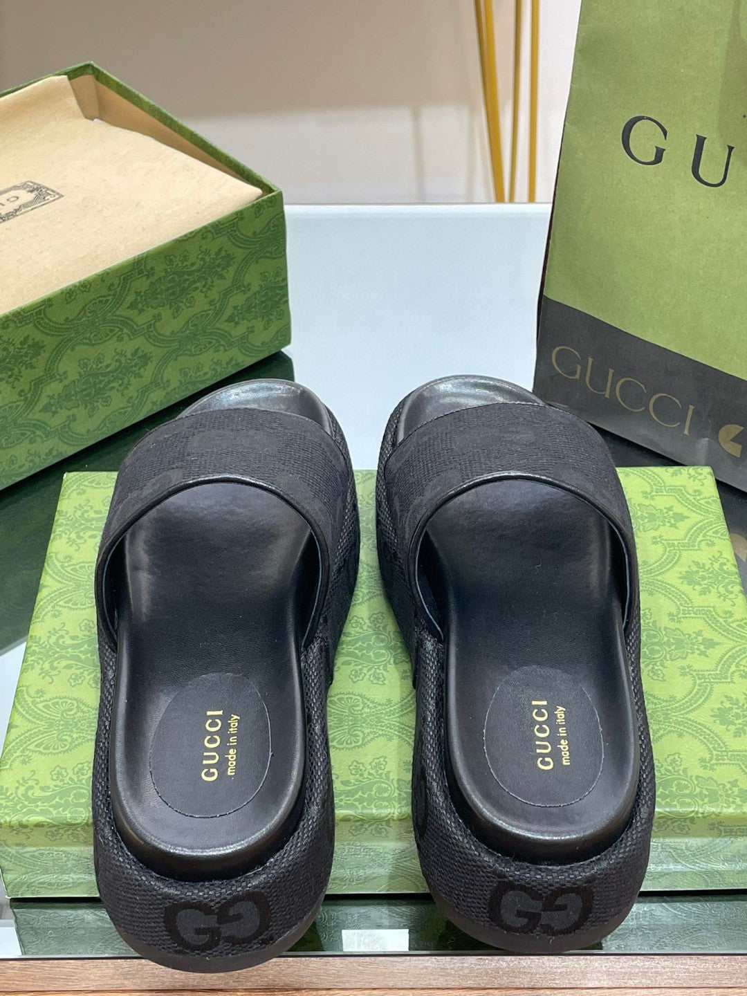 Gucci Angelina Platform Sandal Black