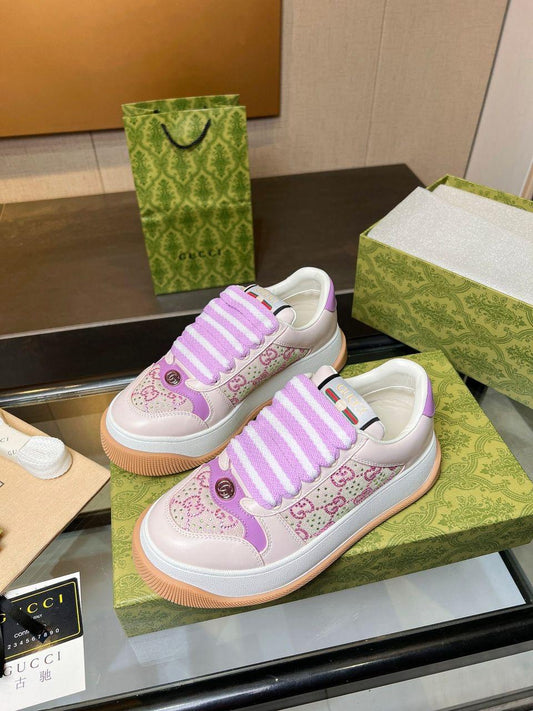 Gucci Screener Sneaker GG White sunset purple