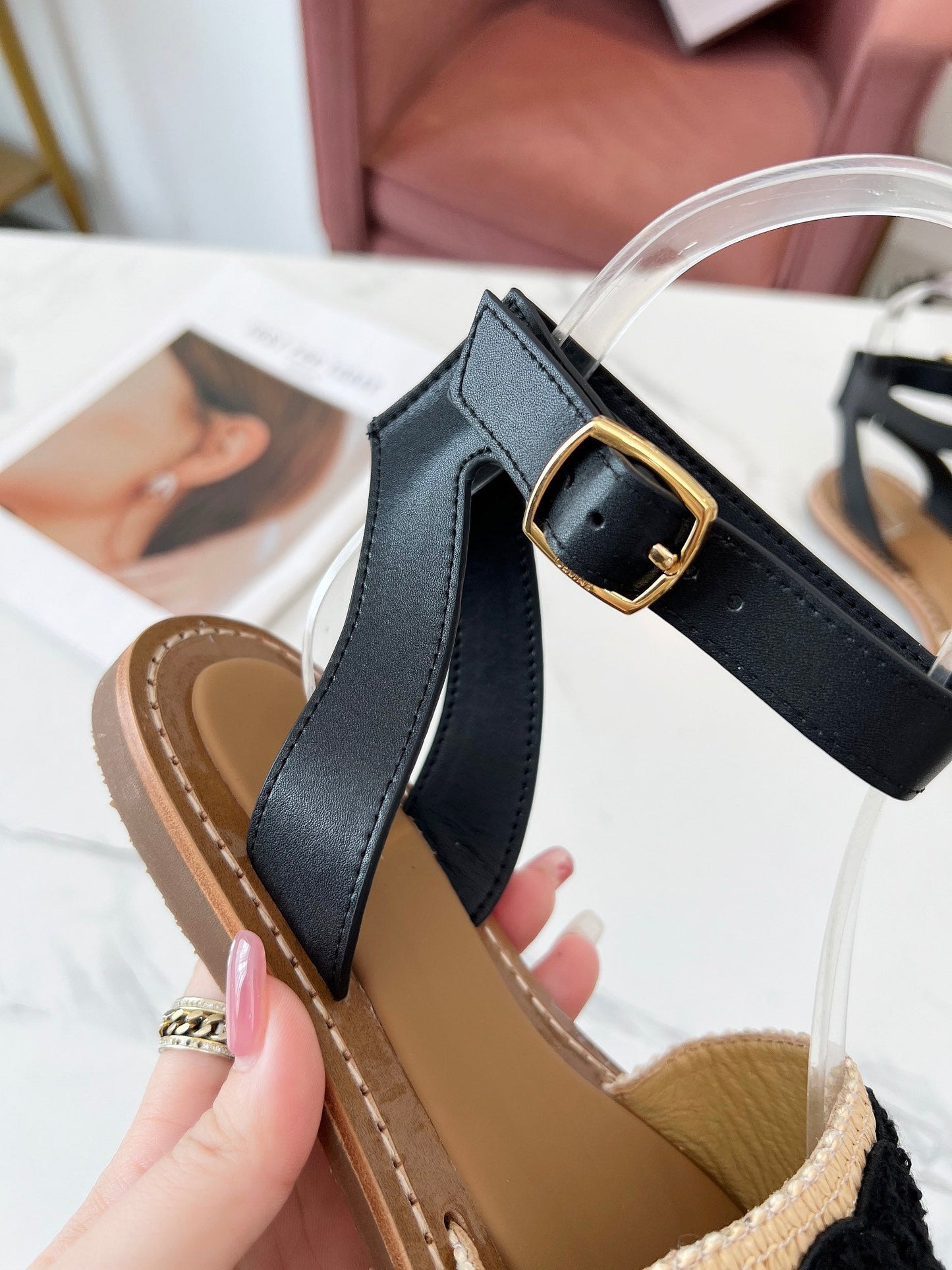 CELINE LYMPIA FLAT STRAP SANDAL