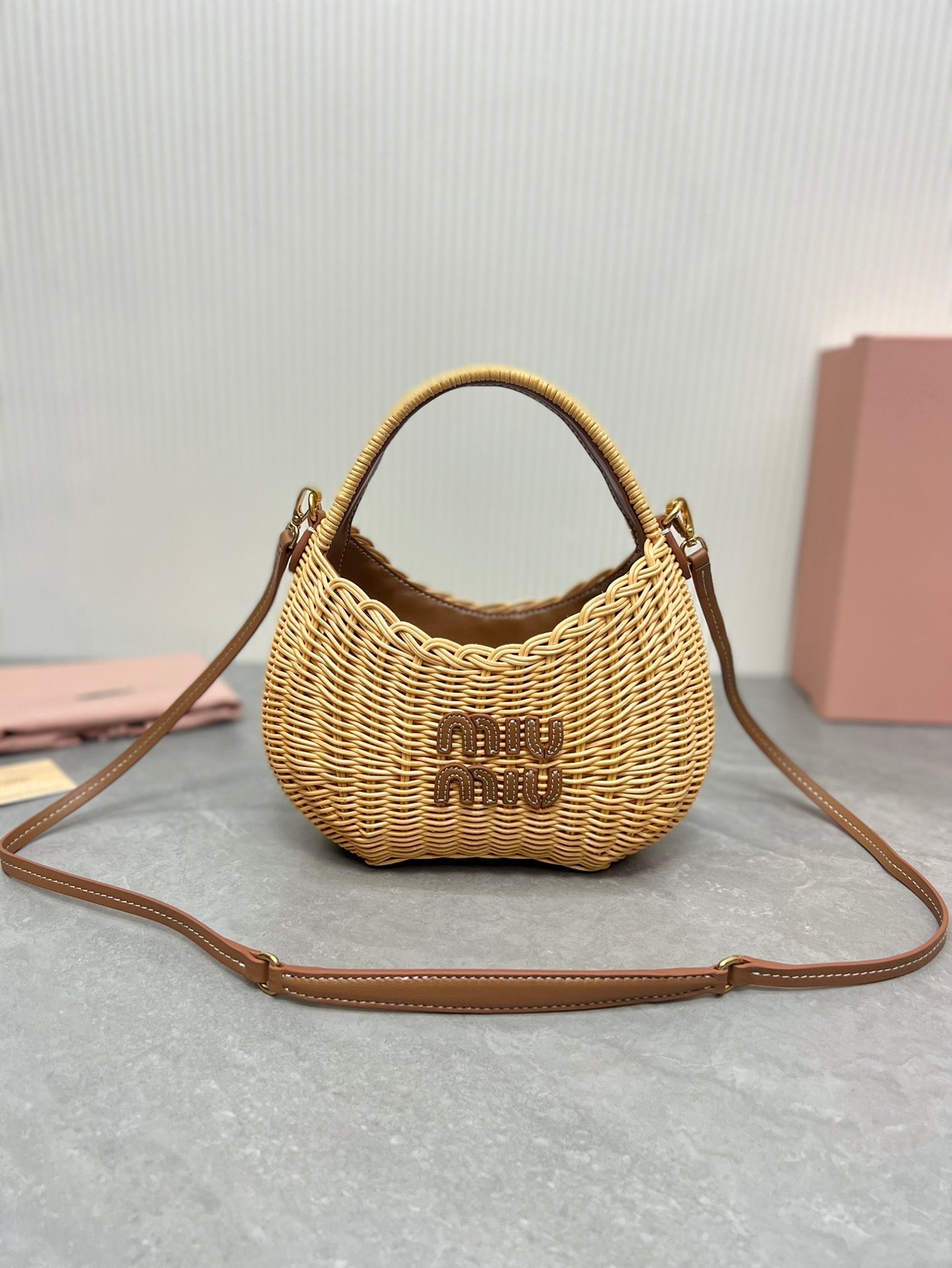 BOLSA Miu Miu Wander wicker shoulder bag