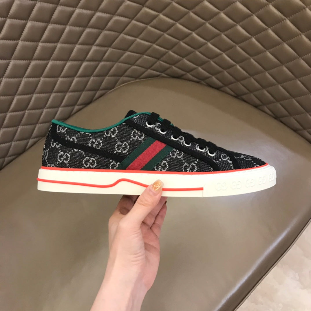 Gucci Tennis 1977 GG Logo Black Multi