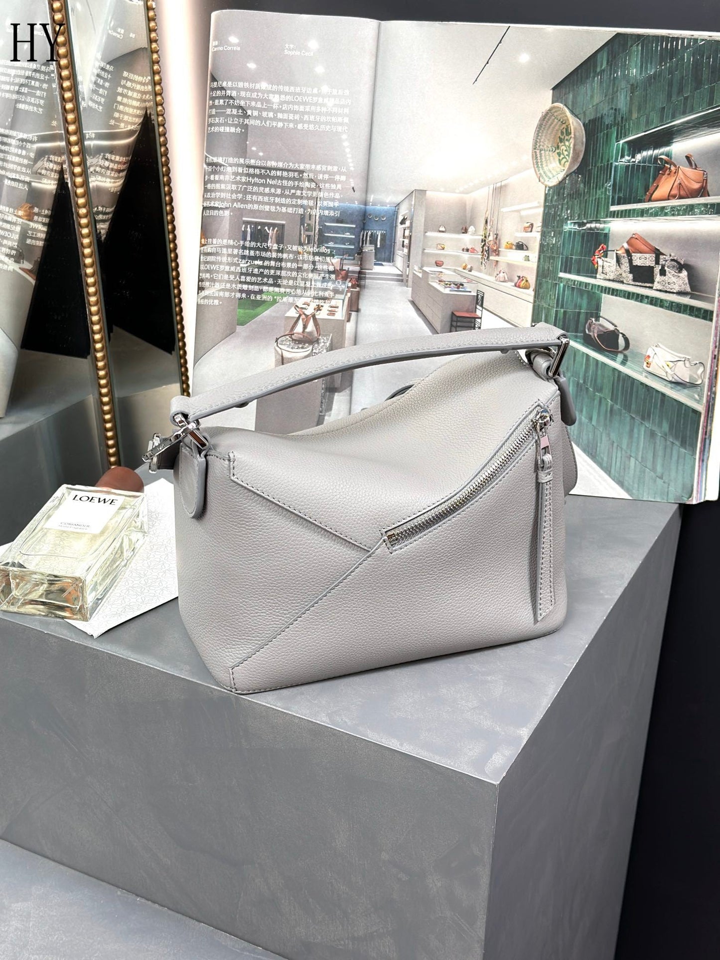 Bolsa Loewe Puzzle Small Grey