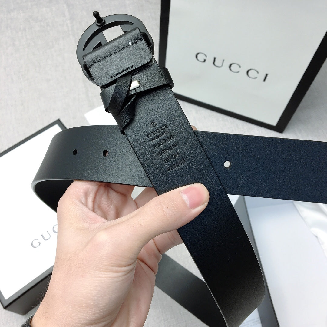 Cinto Gucci GG Black