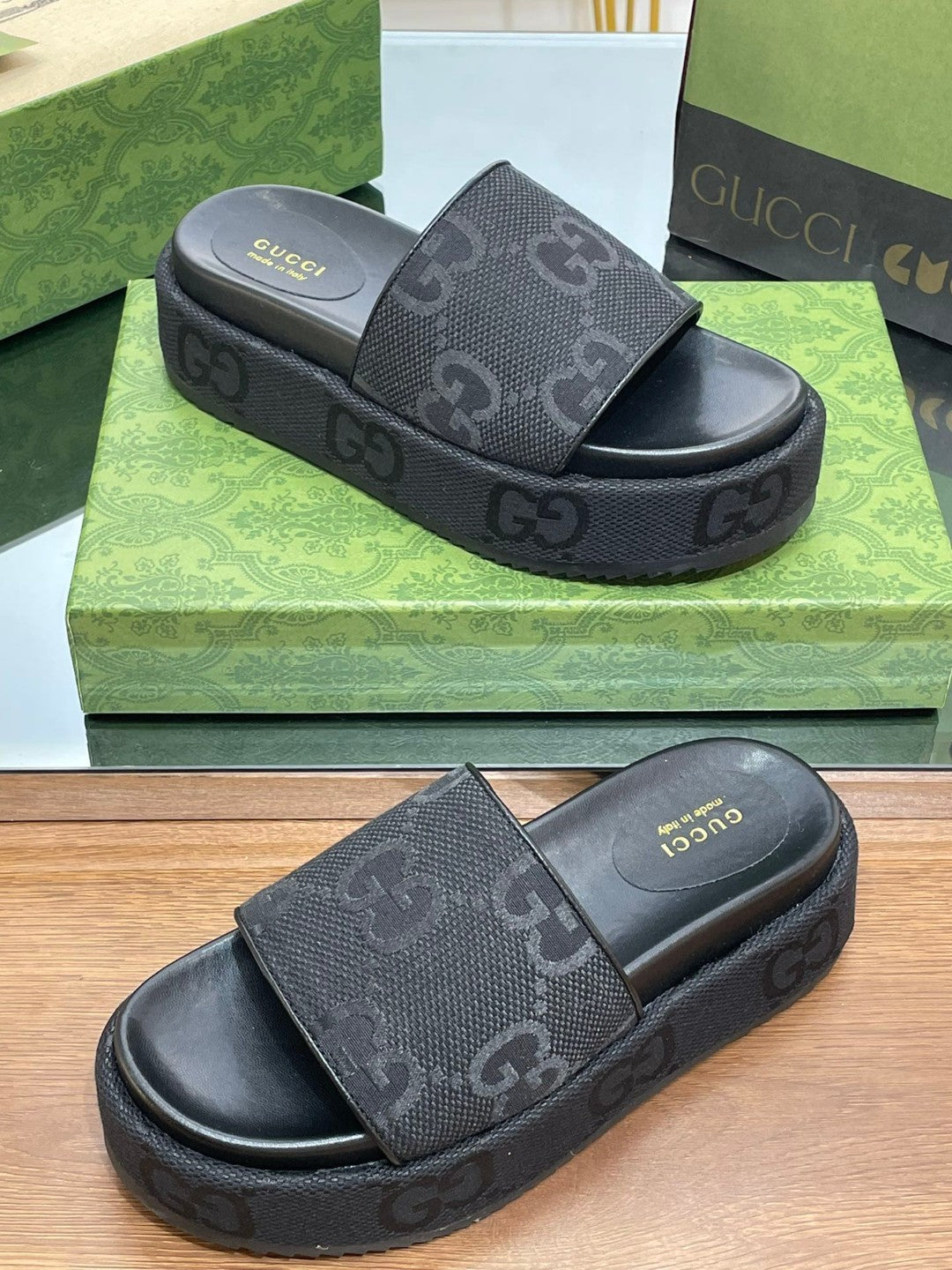 Gucci Angelina Platform Sandal Black