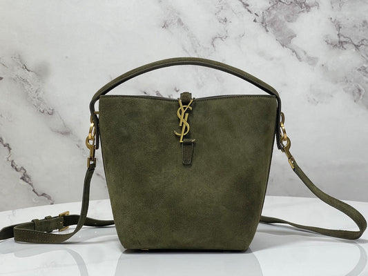 Bolsa Saint Laurent Le 37 Suede Green