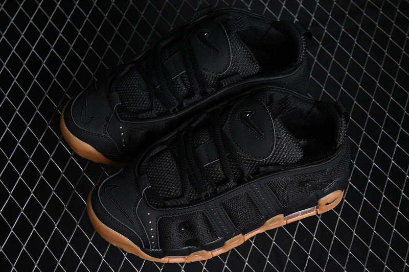 NIKE AIR MORE UPTEMPO LOW BLACK GUM