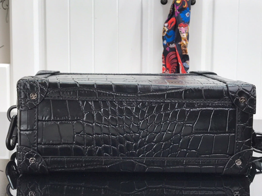 Lv Alligator Mini Soft Trunk Black