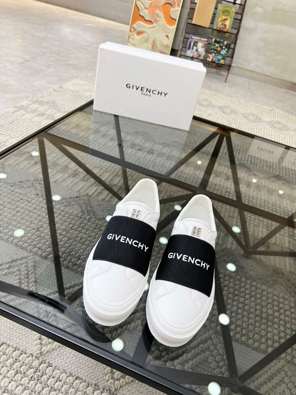 Givenchy City Sport Sneaker White Black Logo Strap