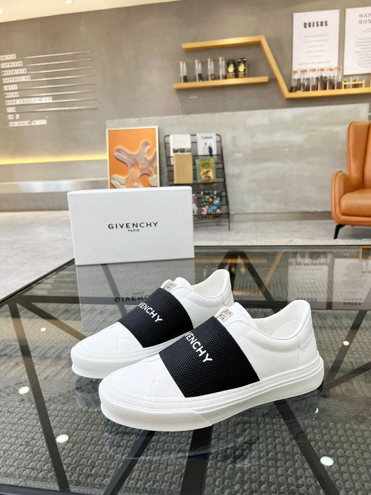 Givenchy City Sport Sneaker White Black Logo Strap