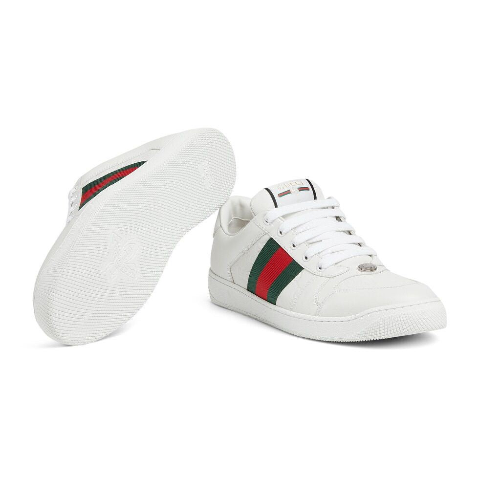 Gucci Screener White Leather Sneakers