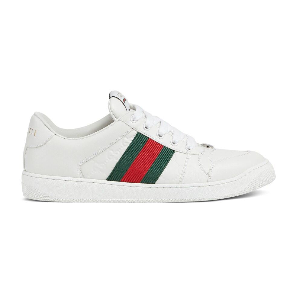 Gucci Screener White Leather Sneakers