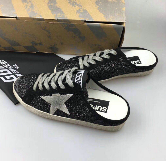 SLIP ON GOLDEN GOOSE GGDB SUPER STAR BLACK