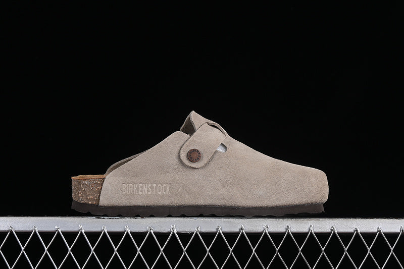 Birkenstock Boston Soft Footbed Suede Taupe