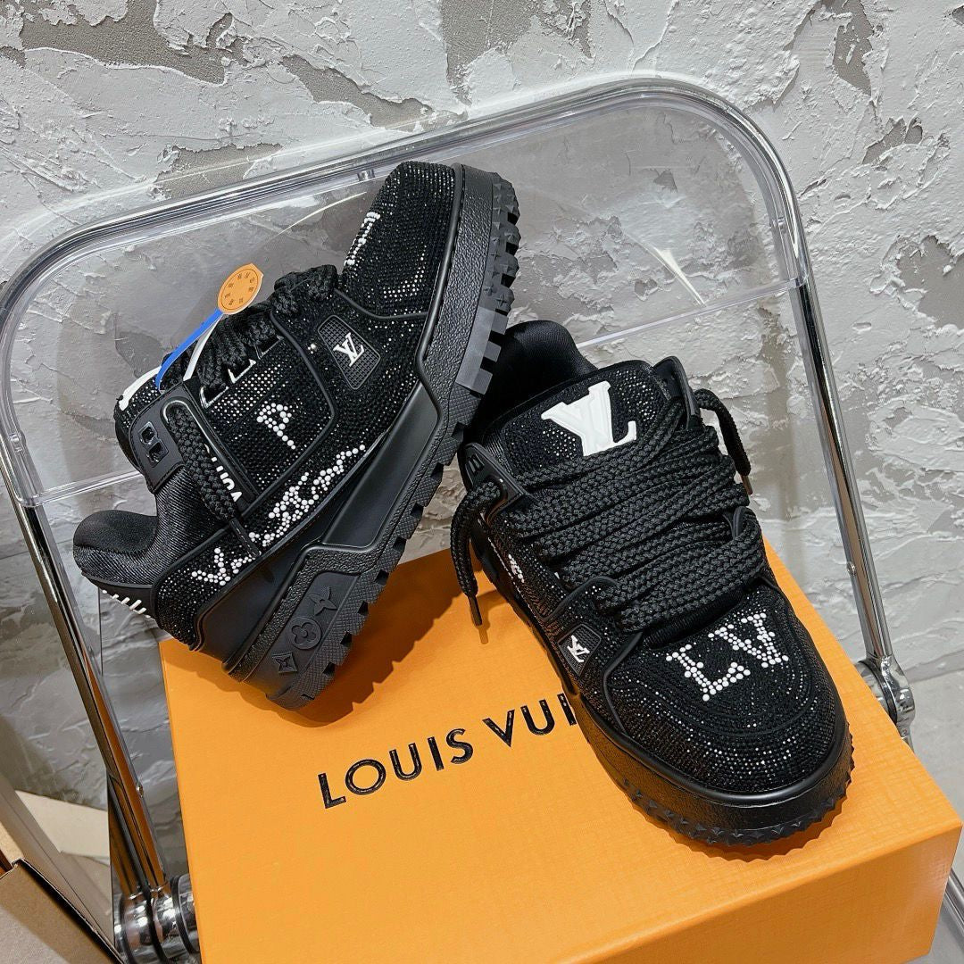 Trainer Maxi Black Crystals