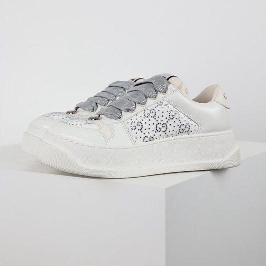 Gucci Screener GG Embellished Leather Sneakers