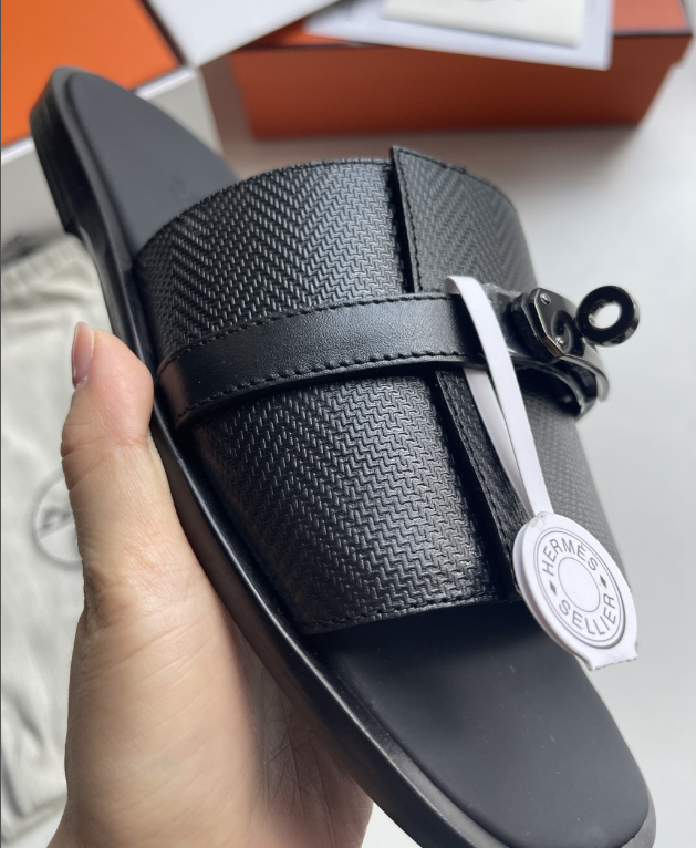 Hermes Gabriel Sandal Leather Black