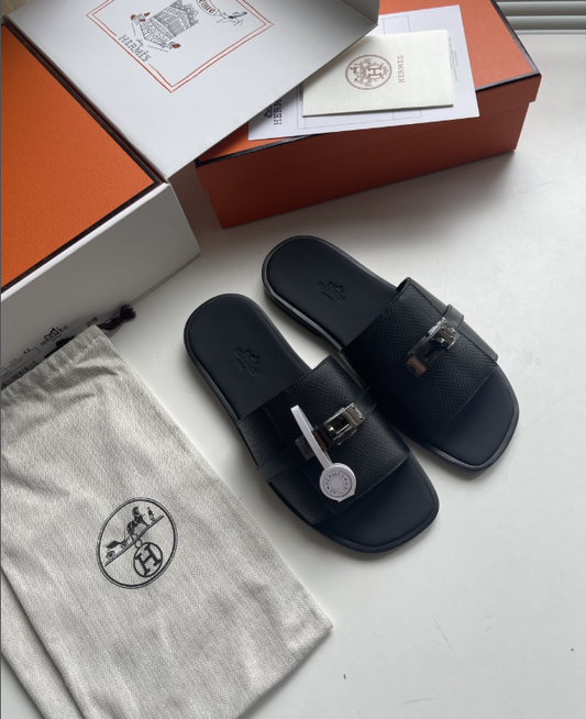 Hermes Gabriel Sandal Leather Black