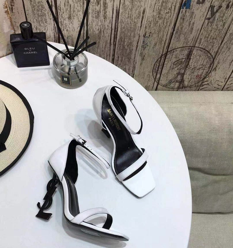 Saint Laurent Opyum Sandal White Black