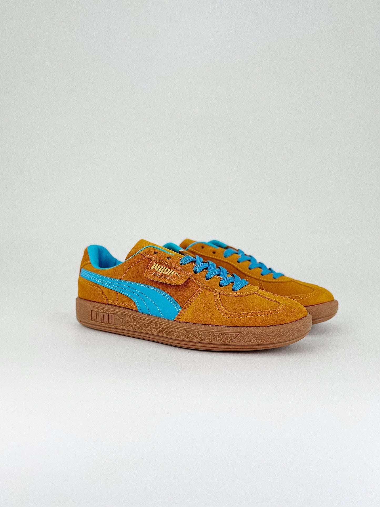 Puma Palermo Dark Cheddar Bright Aqua Orange Gold