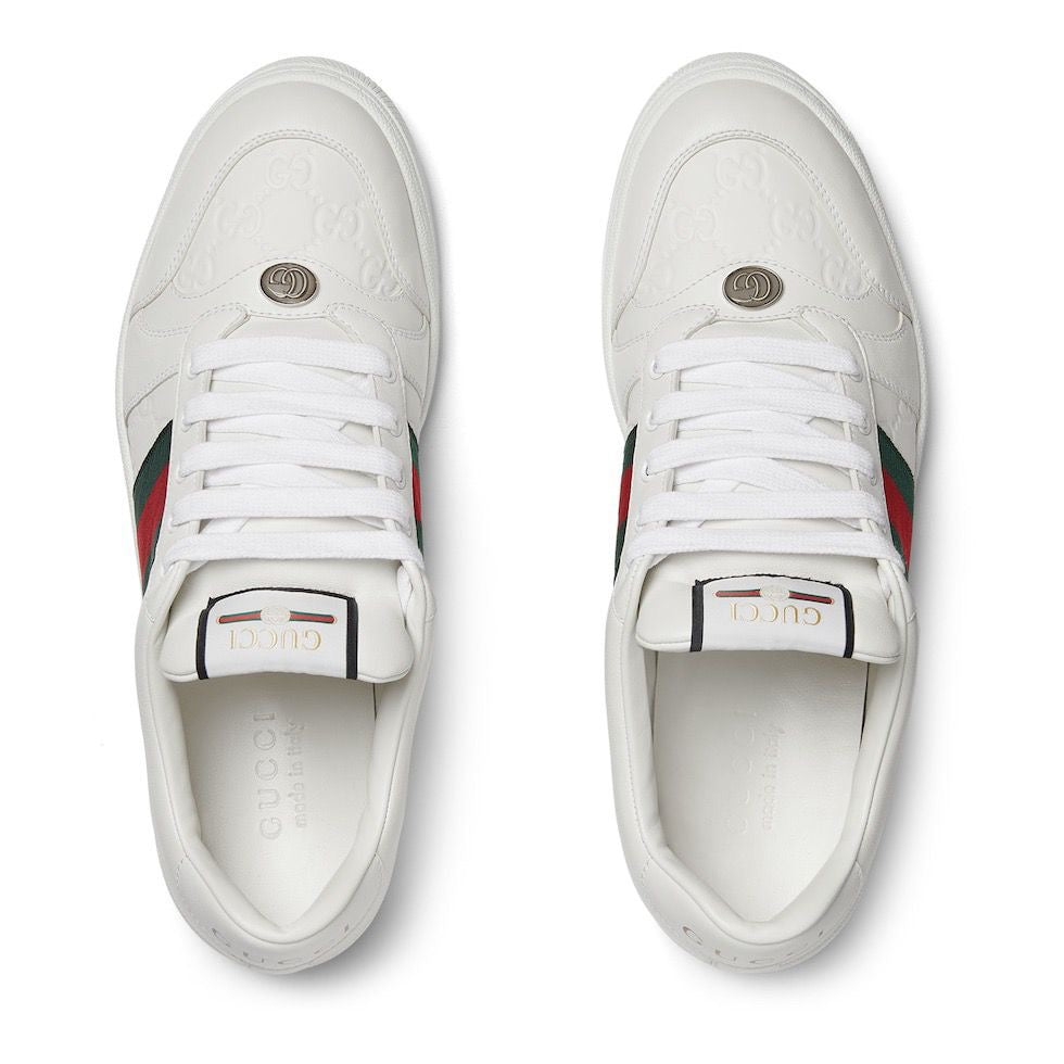 Gucci Screener White Leather Sneakers