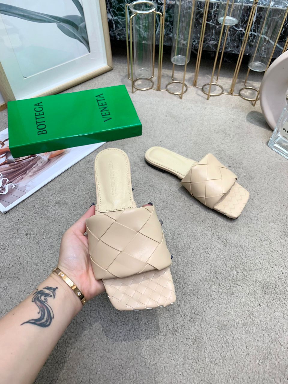 Sandália Bottega Veneta Plana Lido Bandage