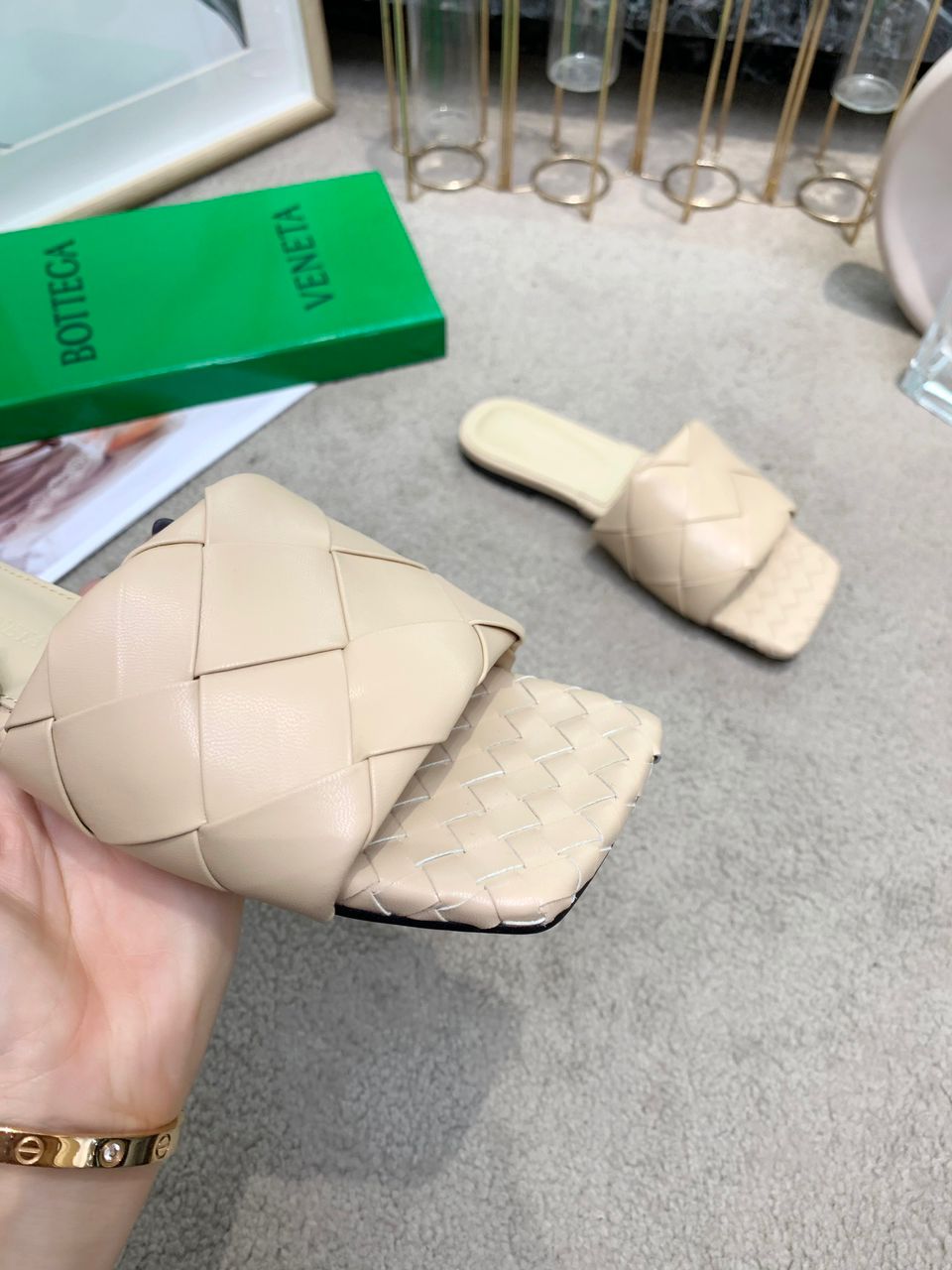 Sandália Bottega Veneta Plana Lido Bandage