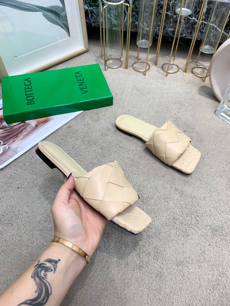 Sandália Bottega Veneta Plana Lido Bandage