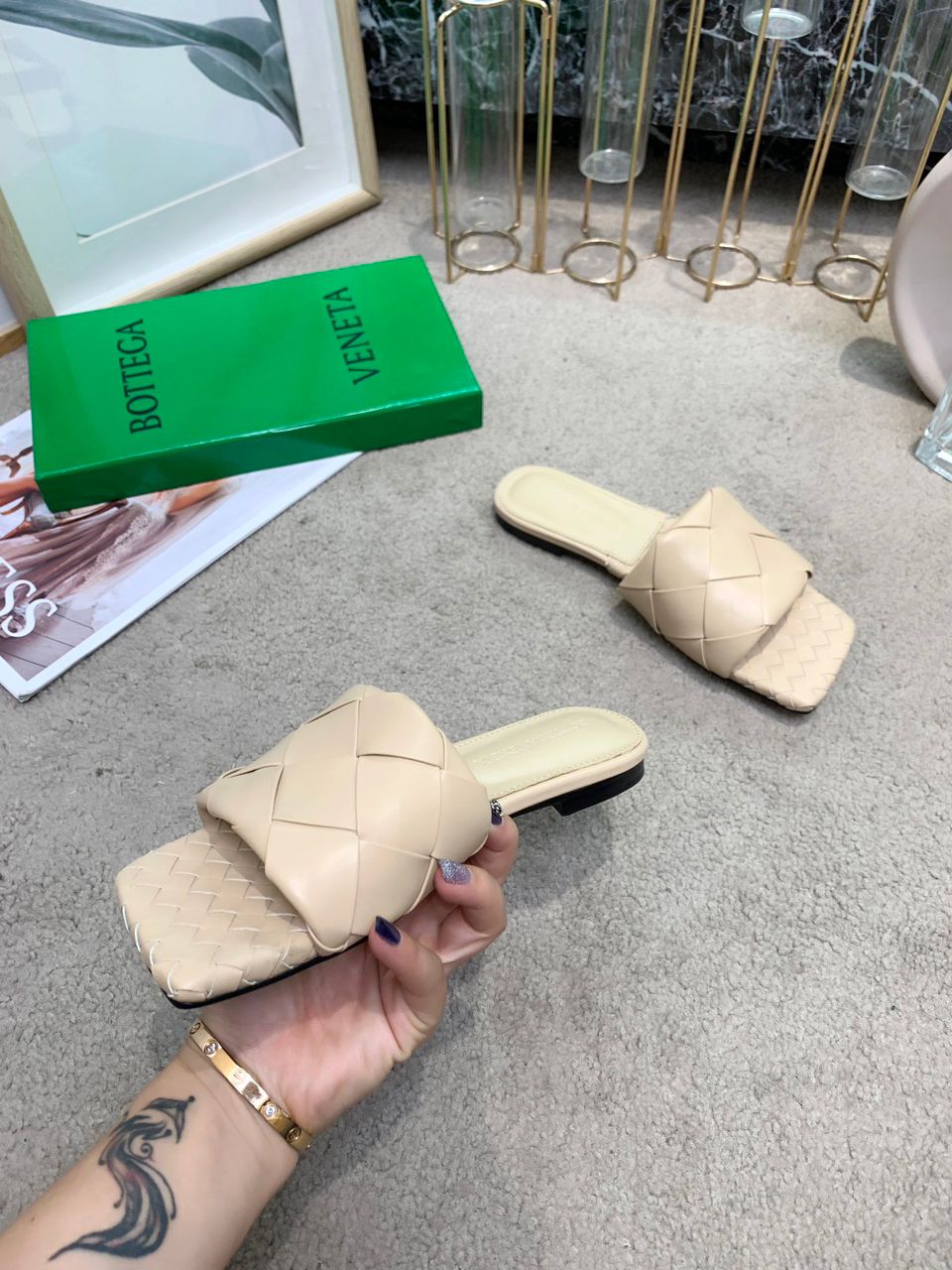 Sandália Bottega Veneta Plana Lido Bandage