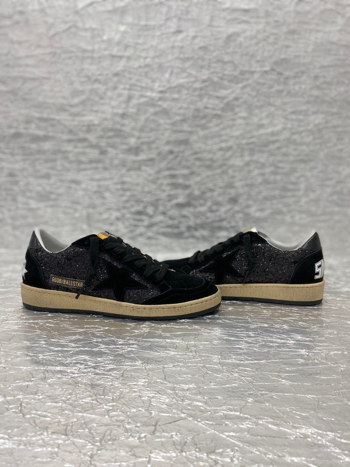 Golden Goose Ball Star Glitter Black