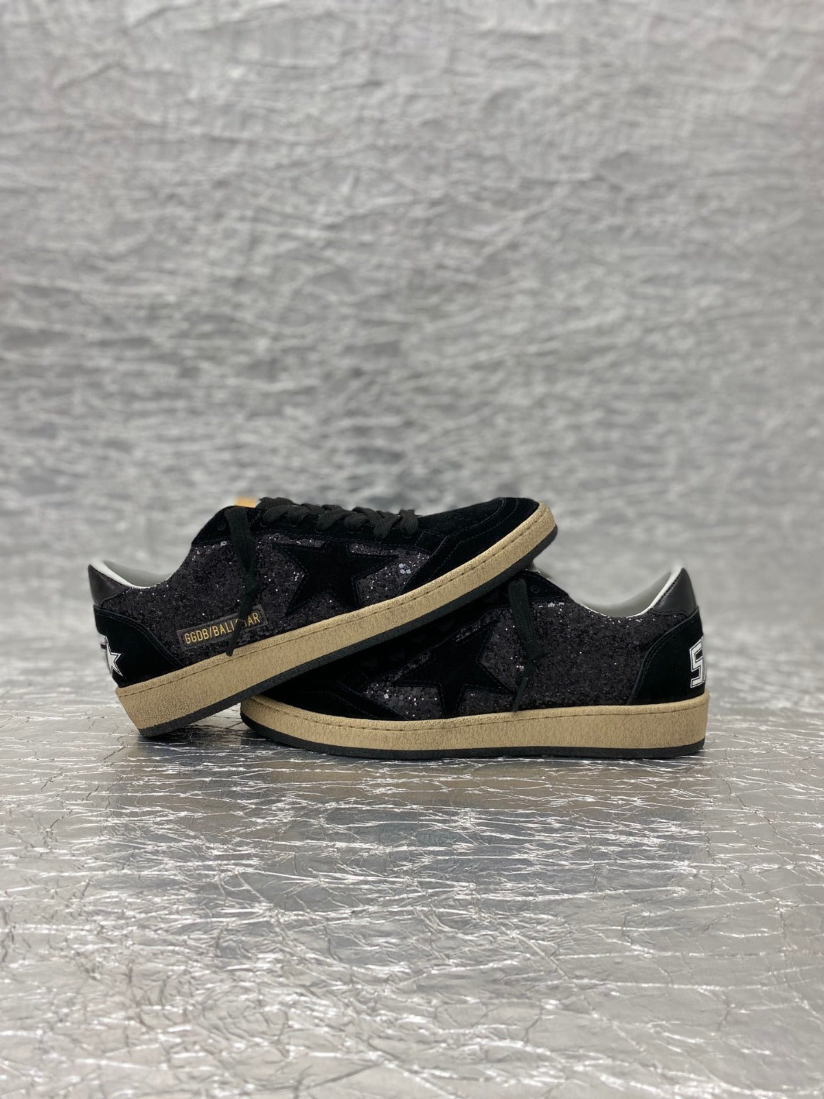 Golden Goose Ball Star Glitter Black