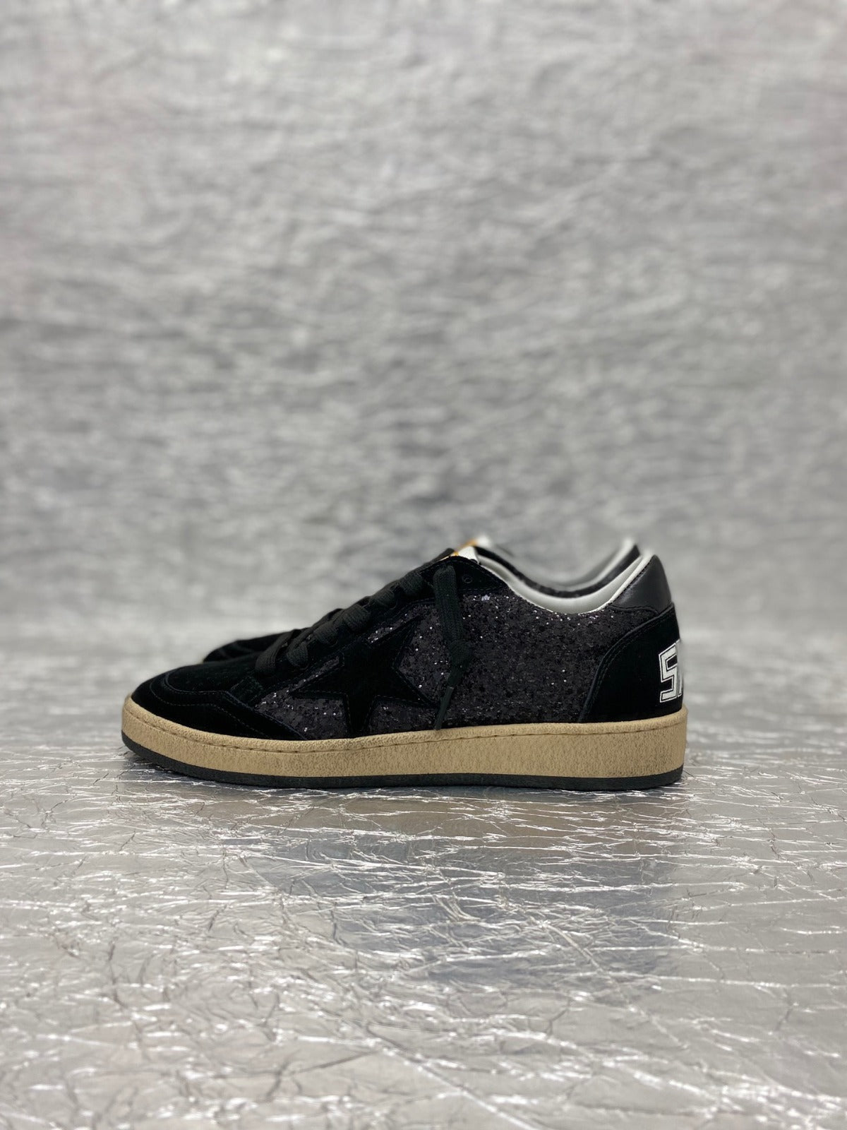 Golden Goose Ball Star Glitter Black