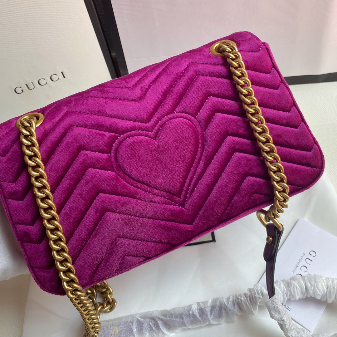 Gucci GG Marmont Fuchsia Velvet