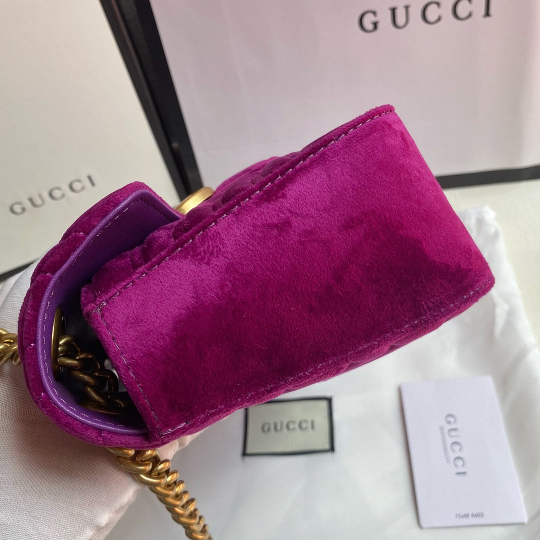 Gucci GG Marmont Fuchsia Velvet