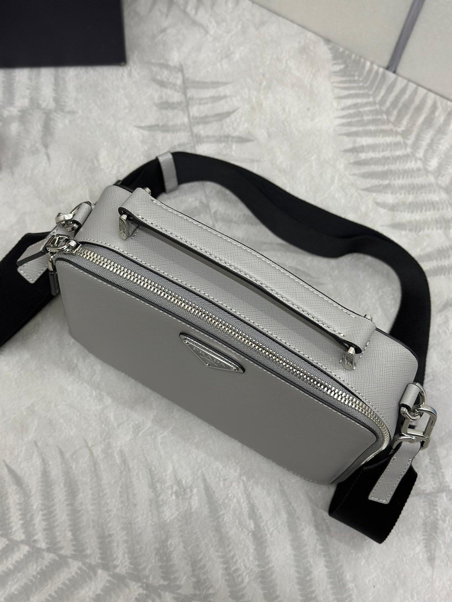 Prada Brique Shoulder Bag Grey