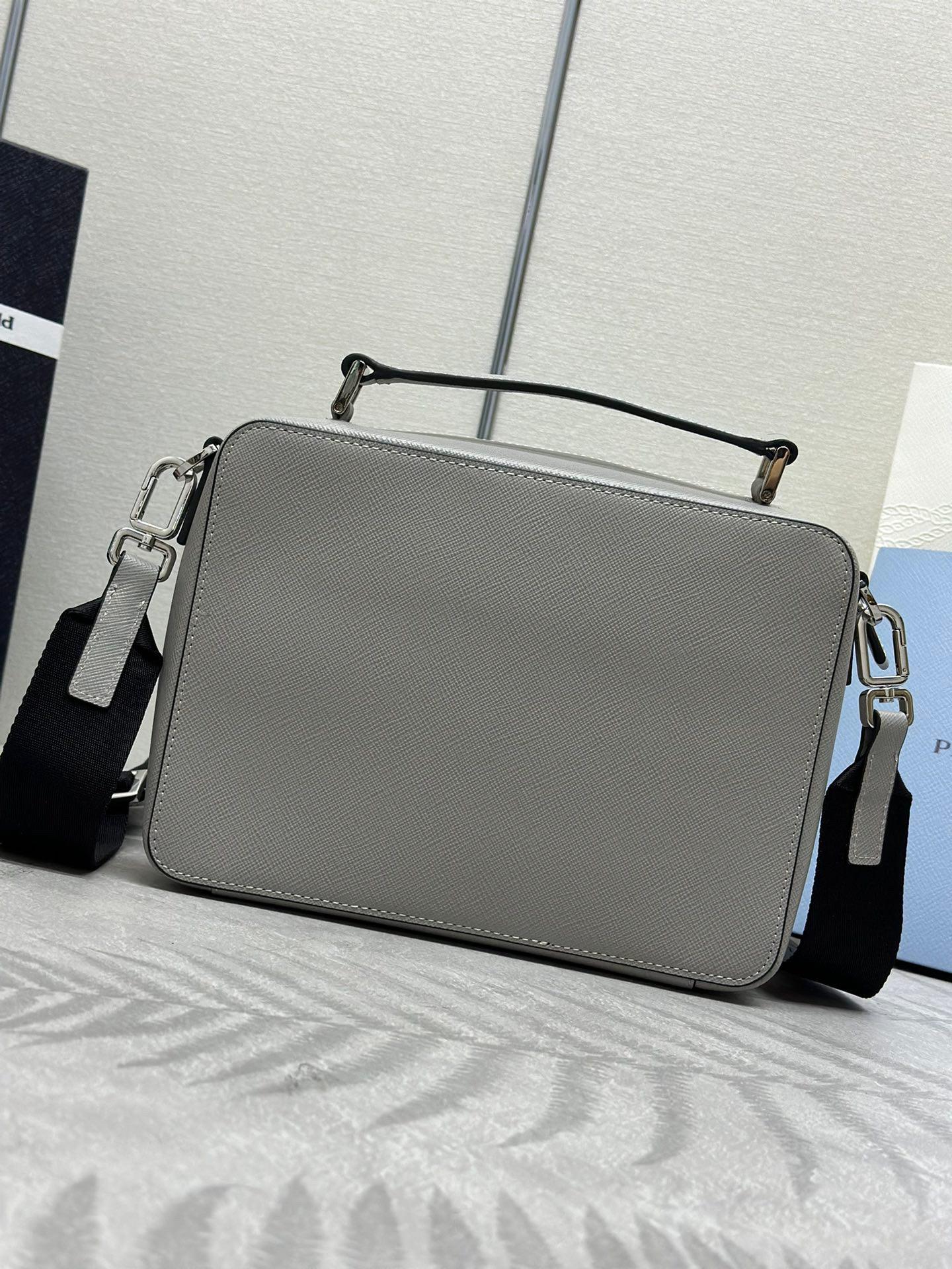 Prada Brique Shoulder Bag Grey