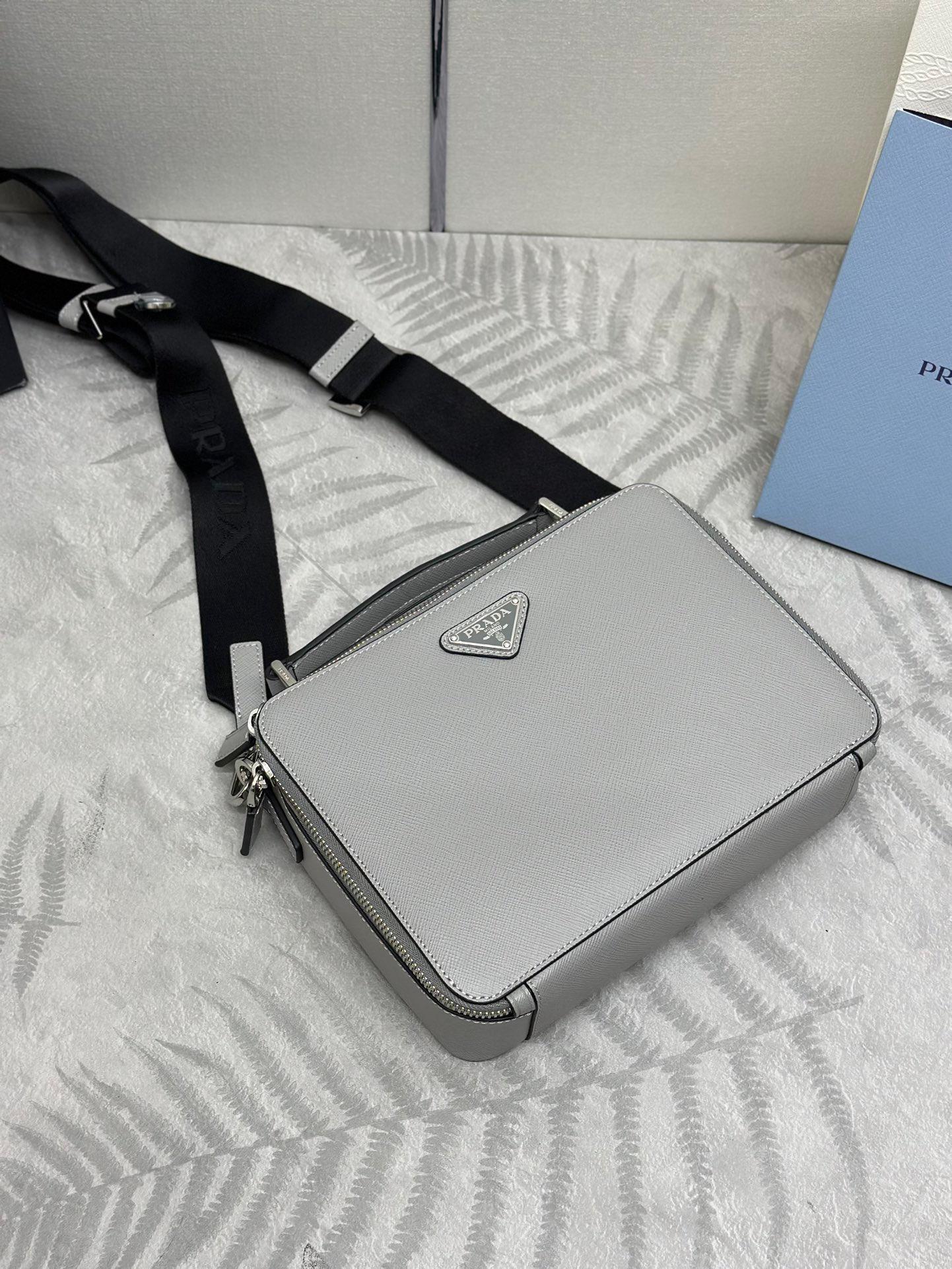 Prada Brique Shoulder Bag Grey