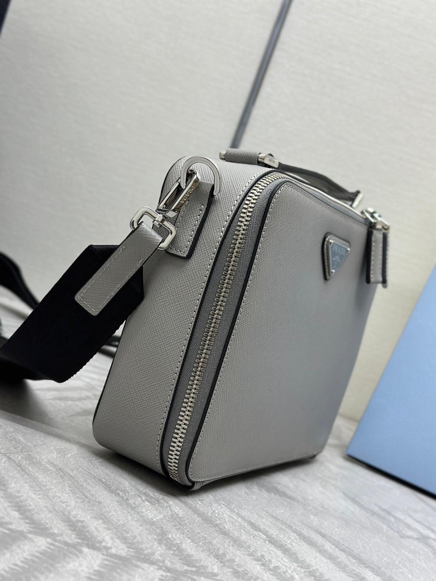 Prada Brique Shoulder Bag Grey