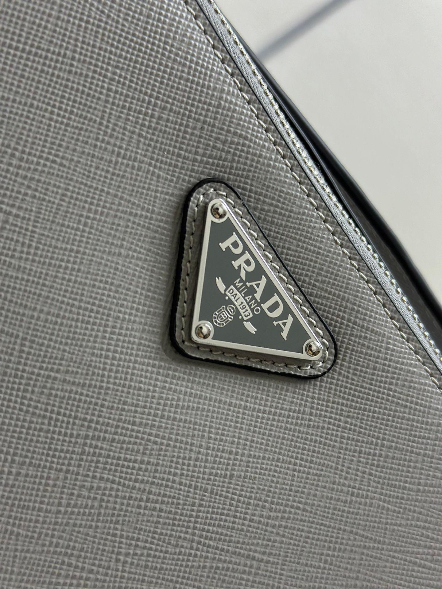 Prada Brique Shoulder Bag Grey