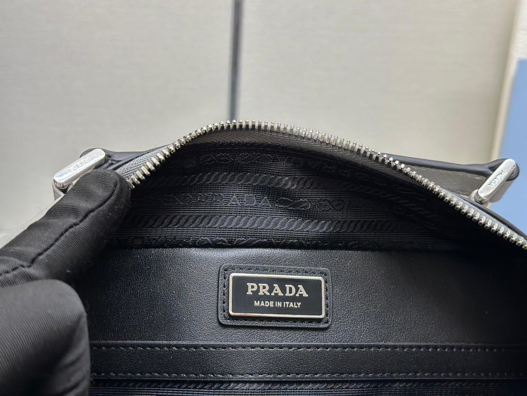 Prada Brique Shoulder Bag Grey