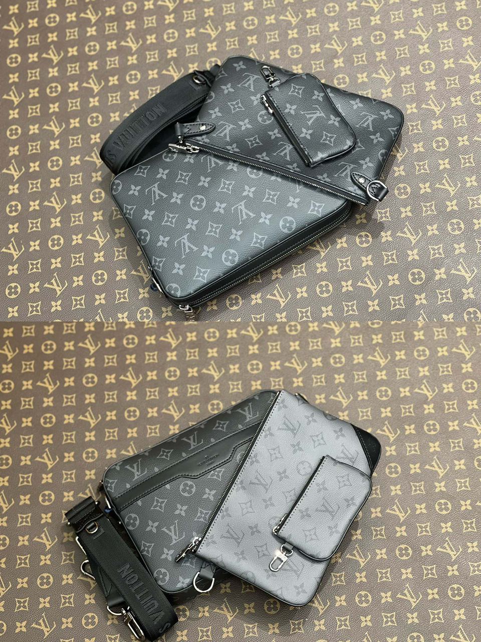 Lv Trio Messenger Monogram Eclipse